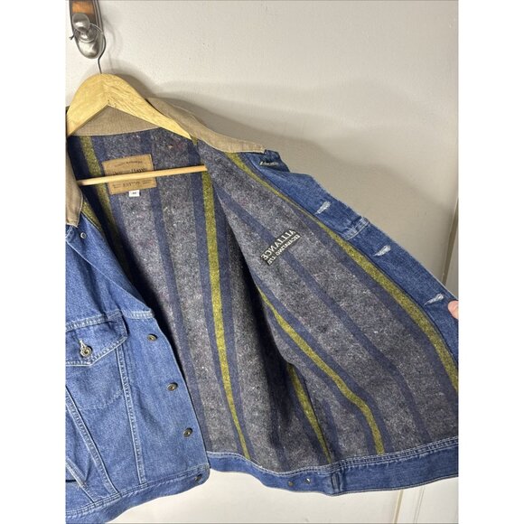 Denver Hayes Denim Jacket 44 Corduroy Collar Blanket Lined Vintage Workwear - Picture 6 of 9